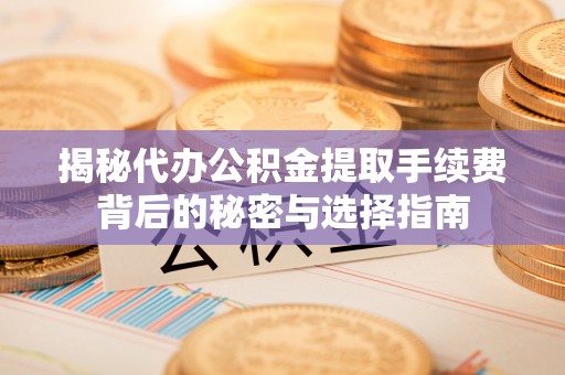 杞县揭秘代办公积金提取手续费背后的秘密与选择指南