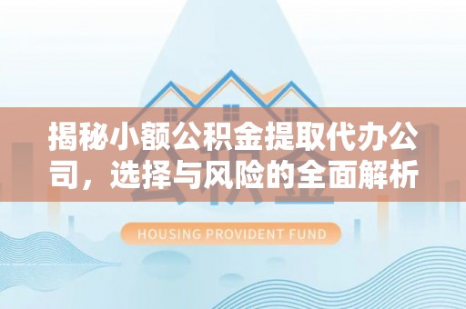 杞县揭秘小额公积金提取代办公司，选择与风险的全面解析